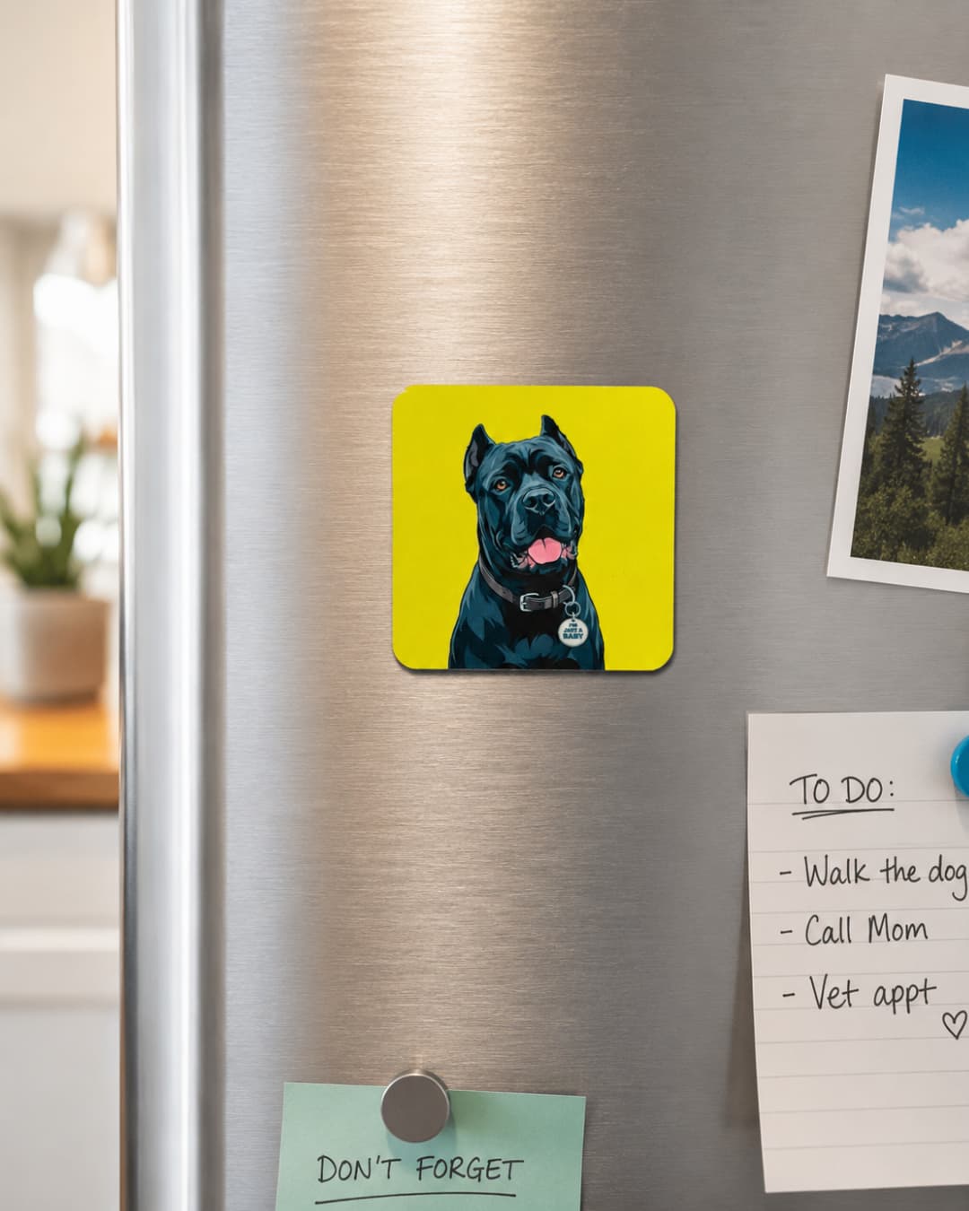 Black Cane Corso Magnet for People Who Get Drooled On