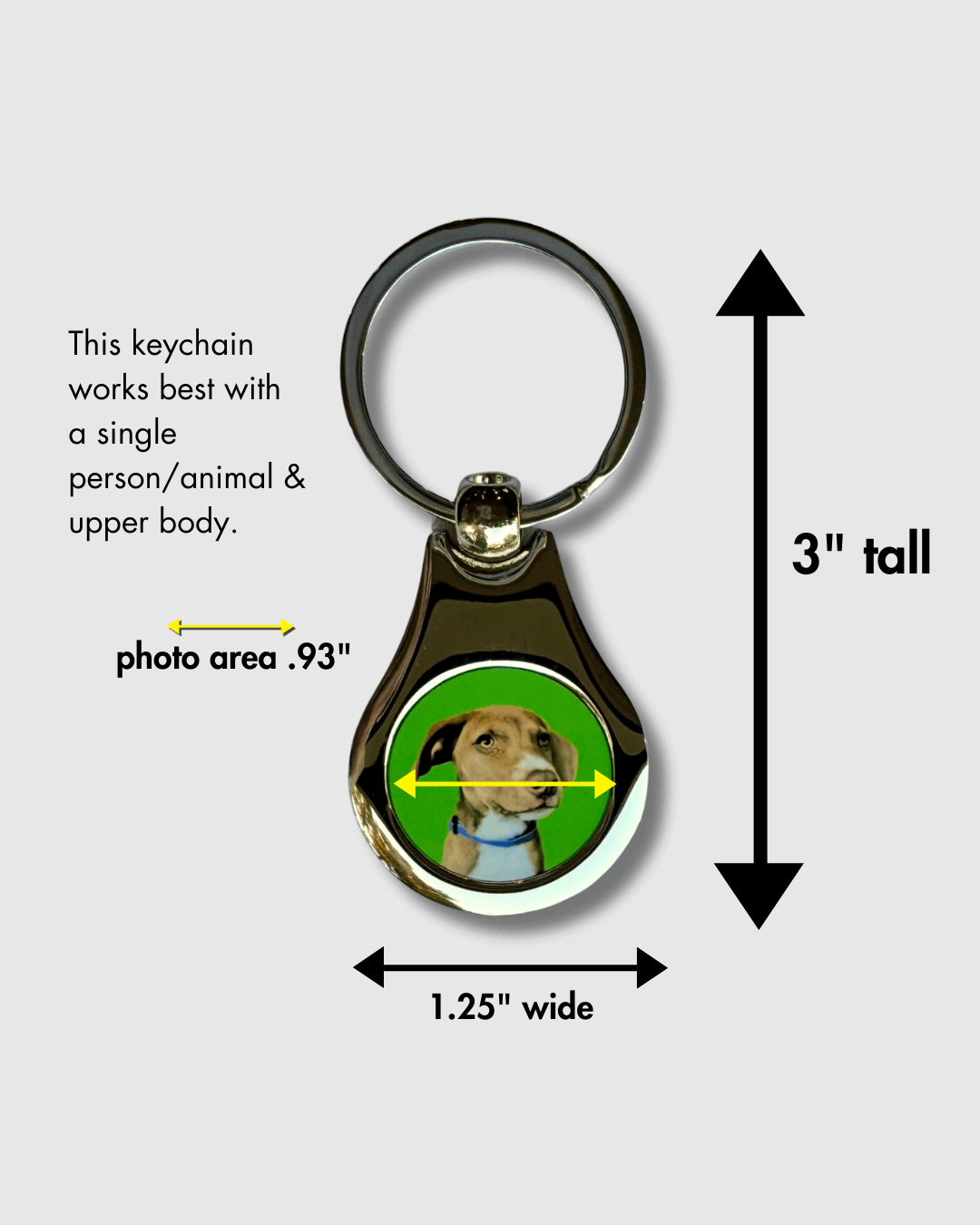 A Custom Pet Keychain Made From Your Favorite Photo
