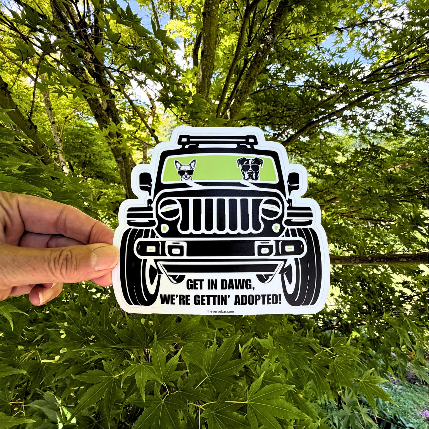 Adventure Dog Sticker Large | Rescue Duo: Pit & Chihuahua
