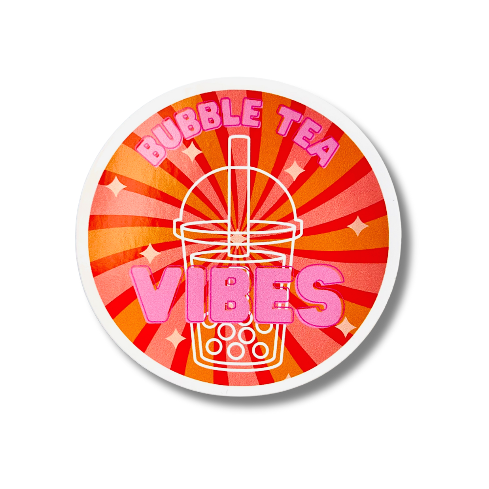 Vibrant Colorful Bubble Tea Sticker – Sly Dawg Studio