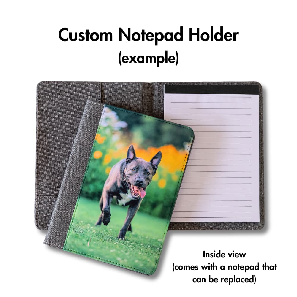 Custom Pet Photo Portfolio | Personalized 7x9 Notepad Holder
