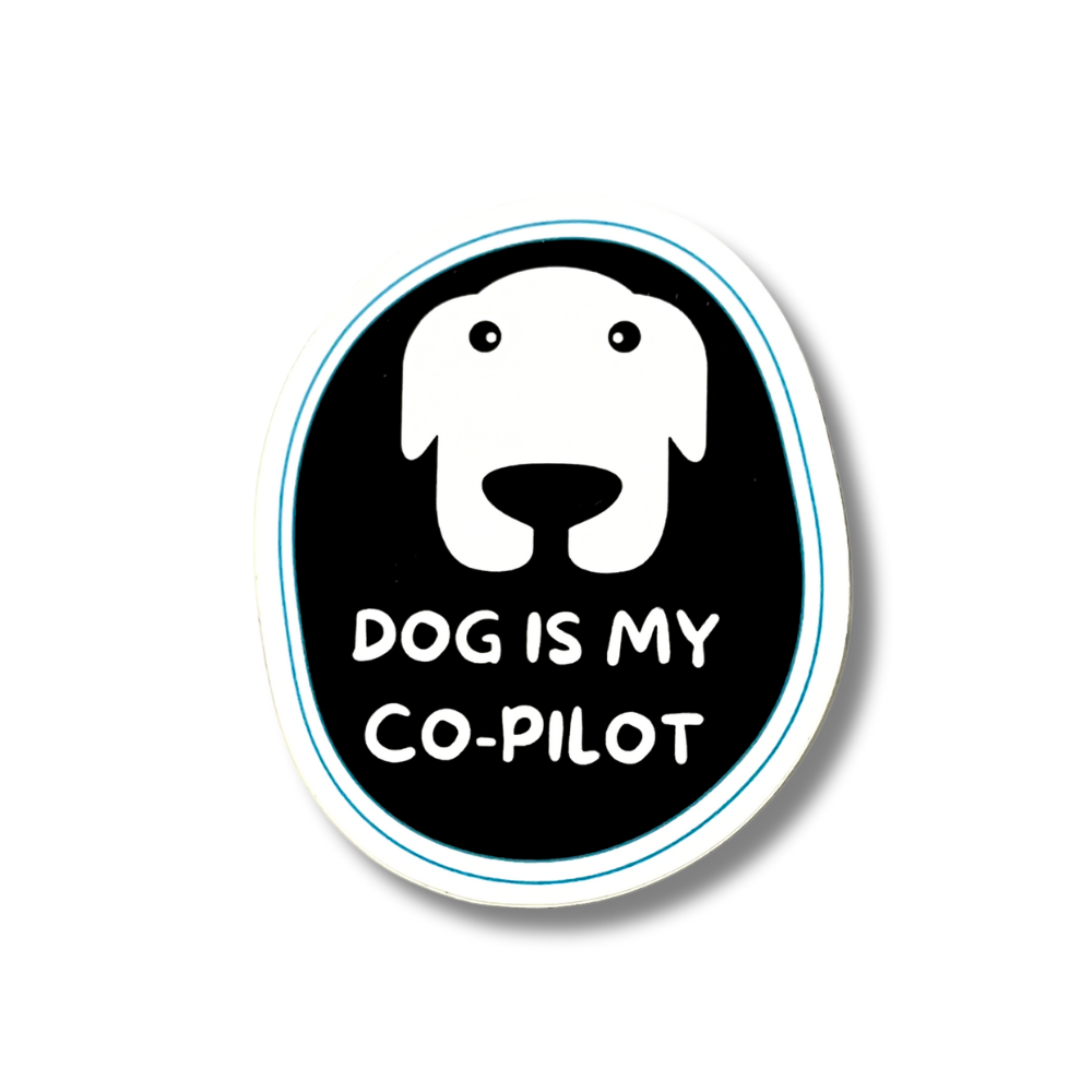 Dog Is My Co-Pilot Sticker | Funny Dog Car Window Decal