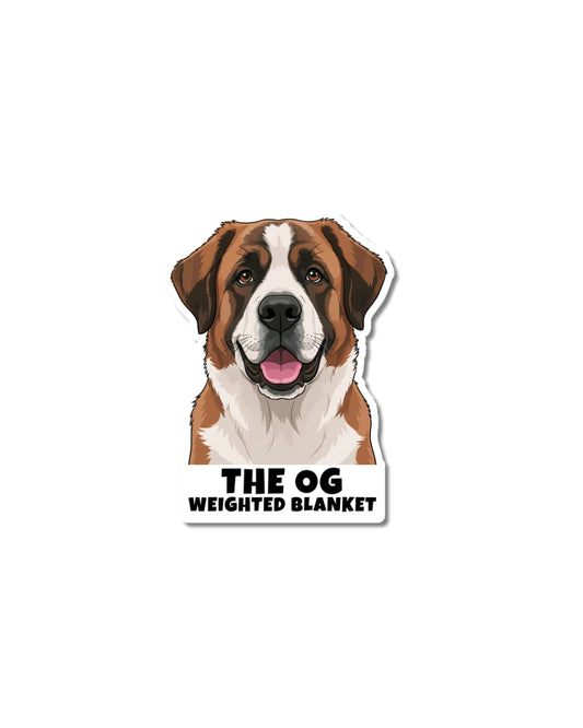 Funny Saint Bernard Sticker for Water Bottles & Phones
