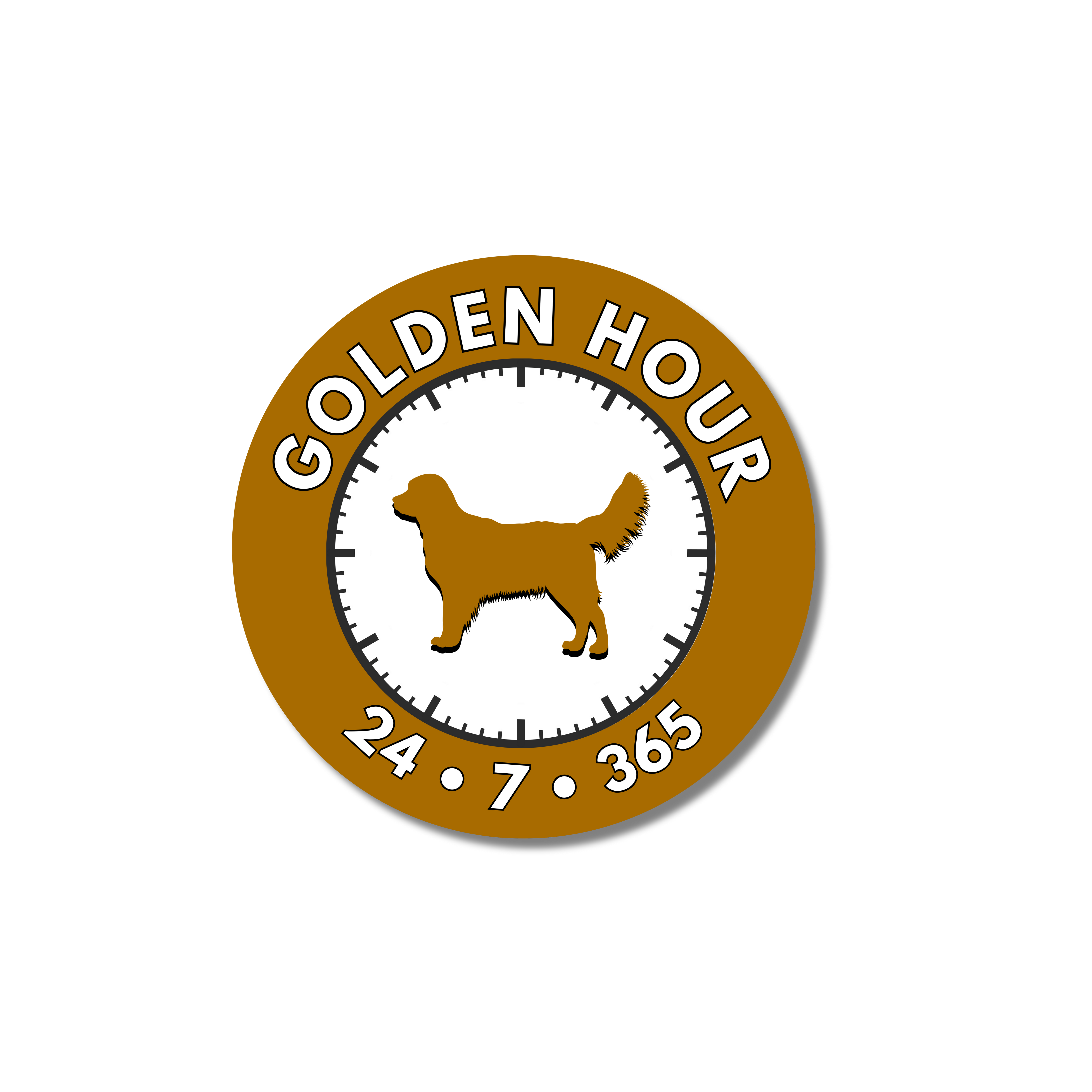 Golden Hour Golden Retriever Sticker – Sly Dawg Studio