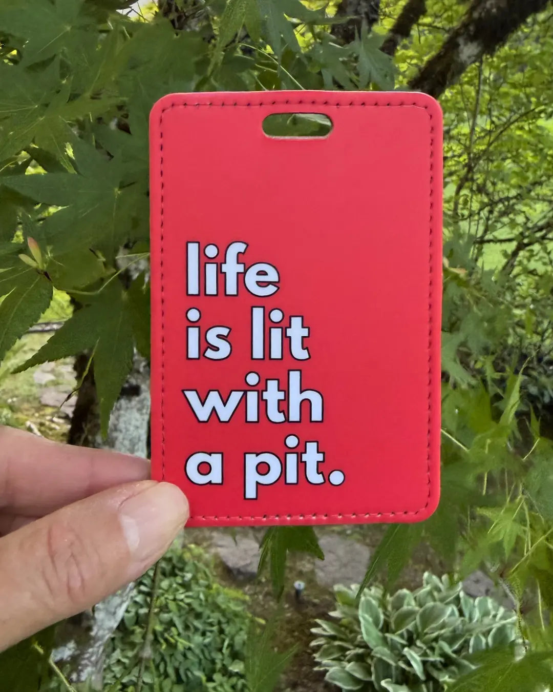 Pit Bull Luggage Tag | Life is Lit with a Pit