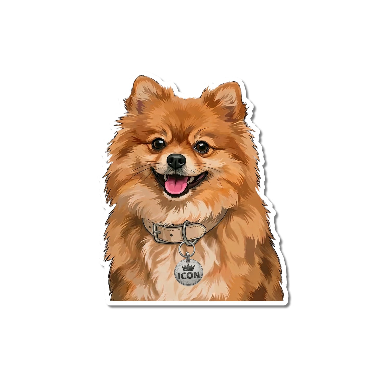 Pomeranian Dog Mom Gift Sticker