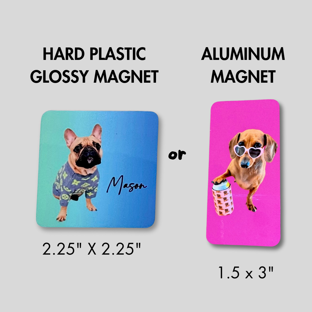 Custom Pet Magnet | Personalized Photo Gift of Dog or Cat