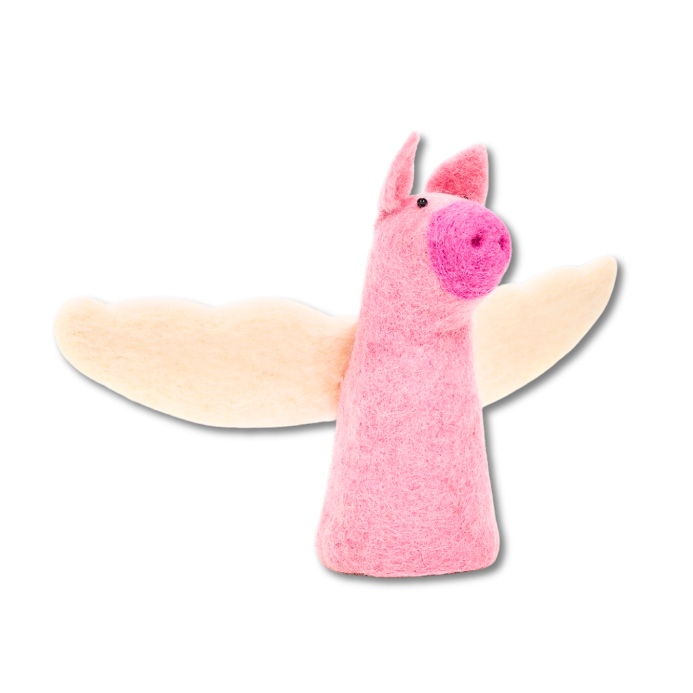 Flying Pig Tree Topper | Felt Pig Topper Christmas Tree